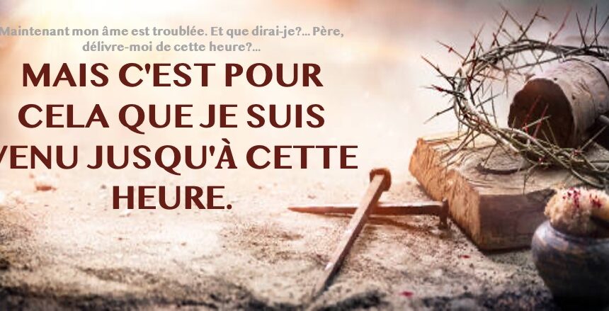 MAIS C&rsquo;EST POUR CELA QUE JE SUIS VENU JUSQU&rsquo;À CETTE HEURE.