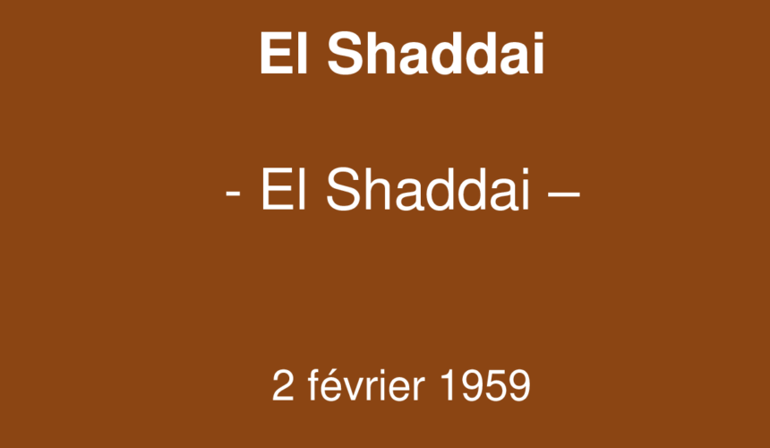 El Shaddai