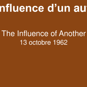 L&rsquo;influence d&rsquo;un autre