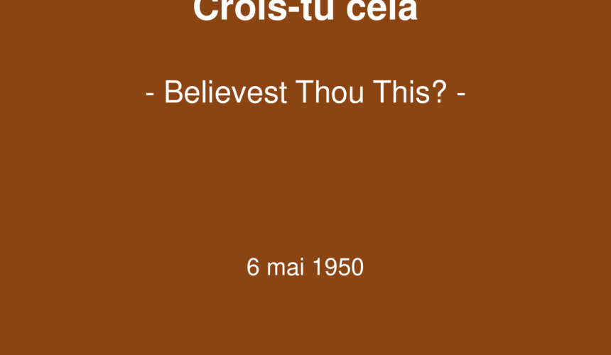 Crois tu cela