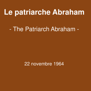 Le patriarche Abraham